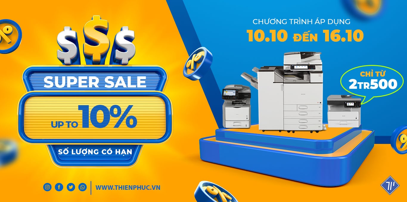 máy photocopy giảm giá lên đến 10%